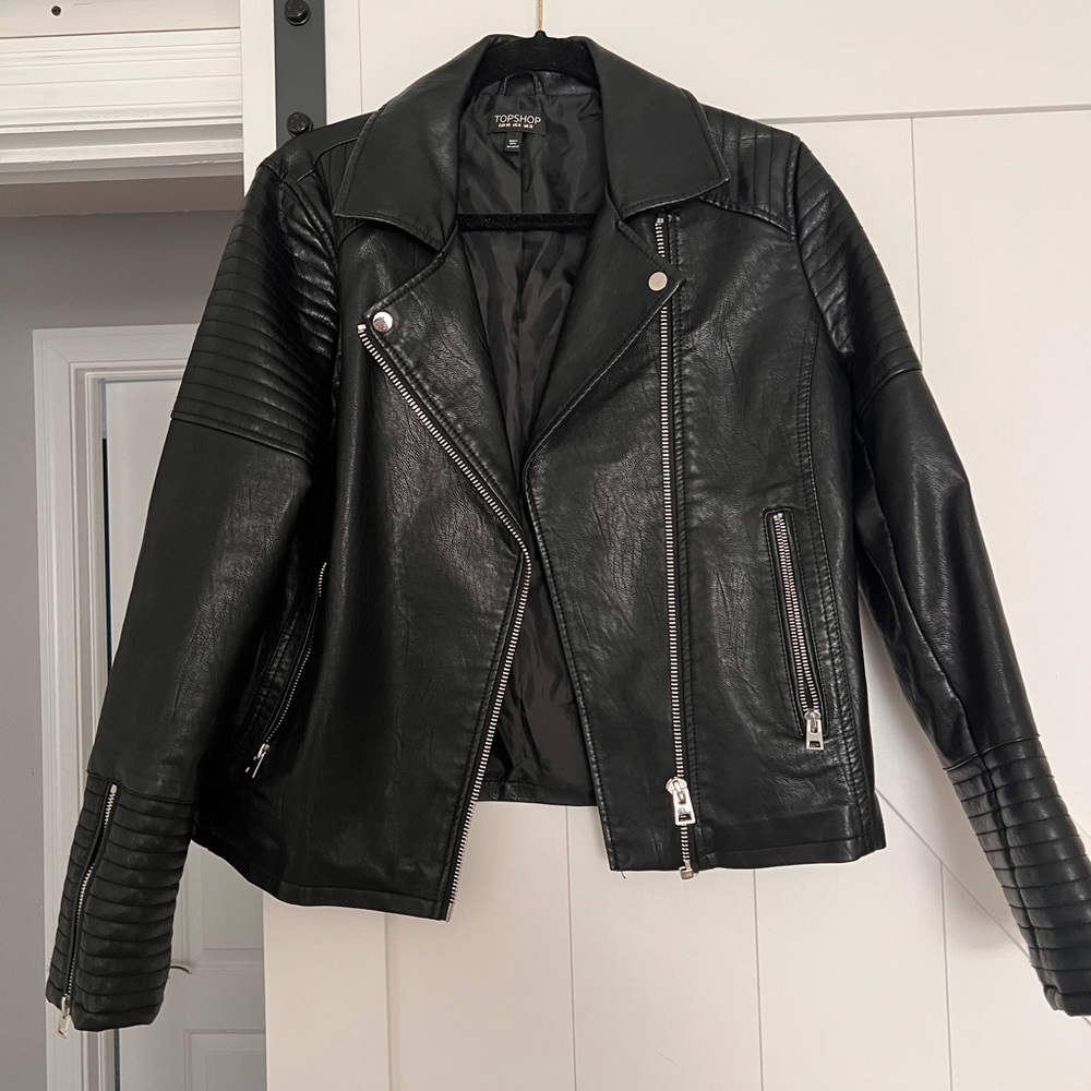 Topshop leather Moto jacket